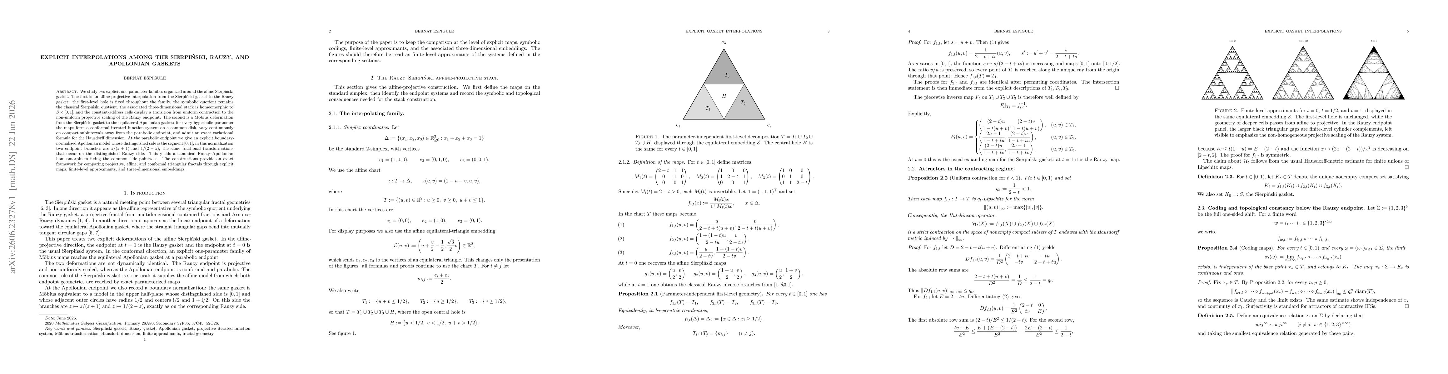 Thumbnail for Explicit interpolations among the Sierpiński, Rauzy, and Apollonian gaskets
