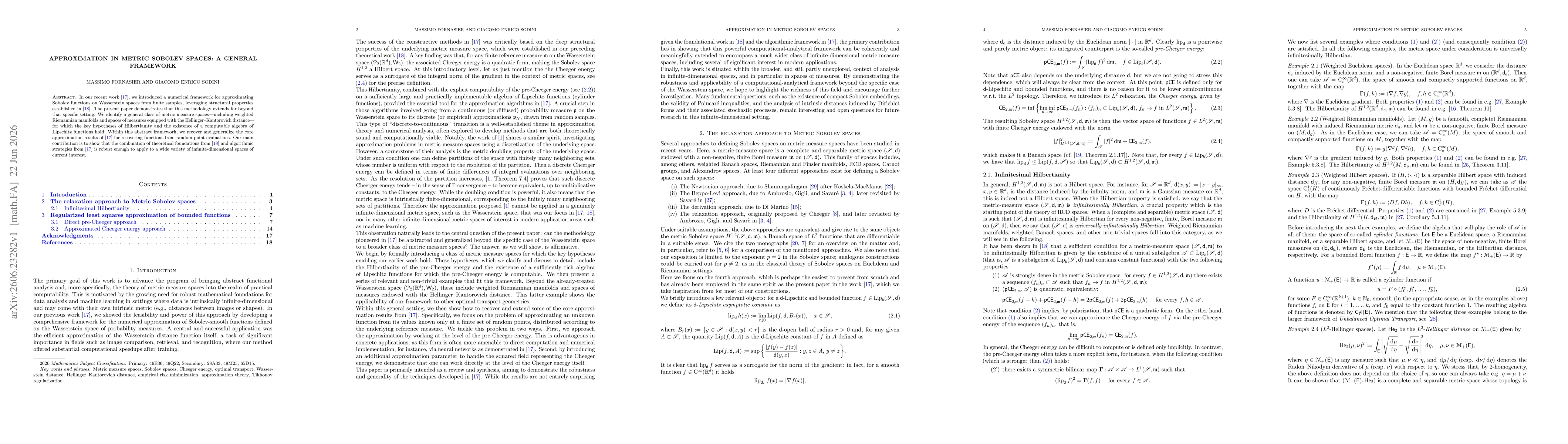 Thumbnail for Approximation in Metric Sobolev Spaces: A General Framework
