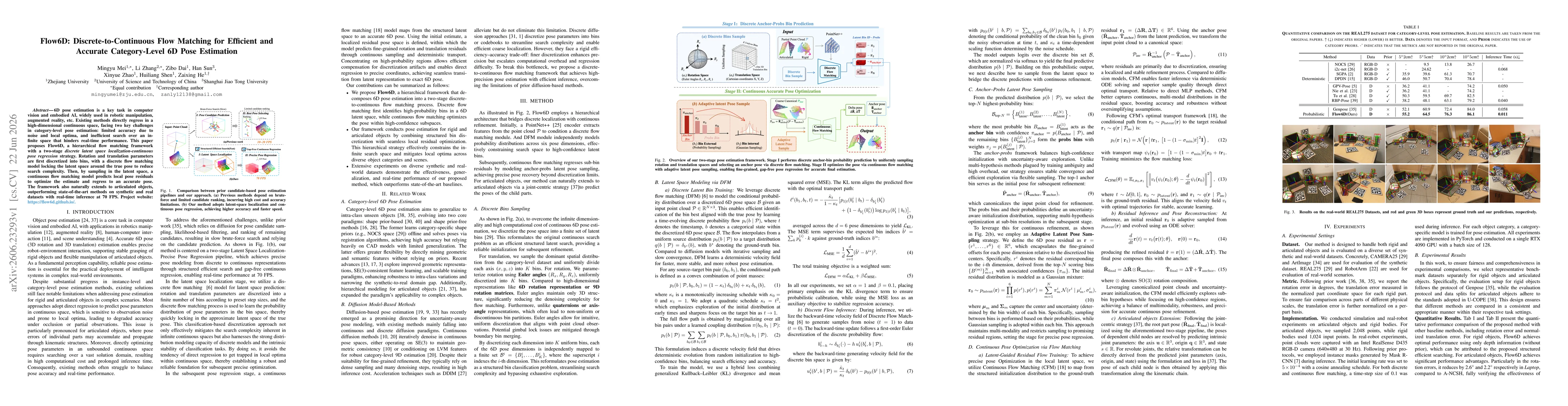 Thumbnail for Flow6D: Discrete-to-Continuous Flow Matching for Efficient and Accurate Category-Level 6D Pose Estimation