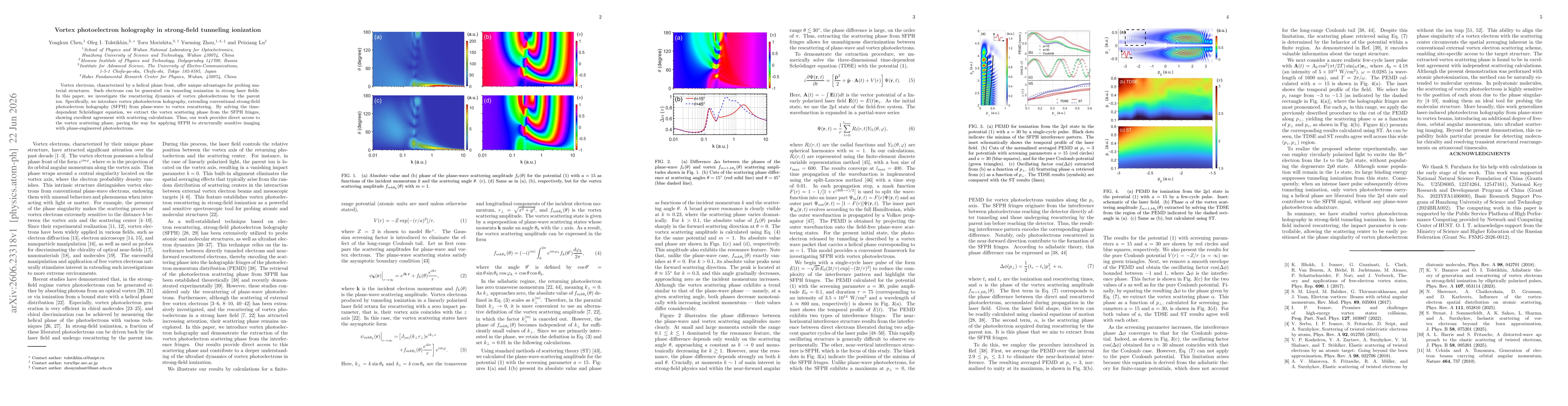Thumbnail for Vortex photoelectron holography in strong-field tunneling ionization