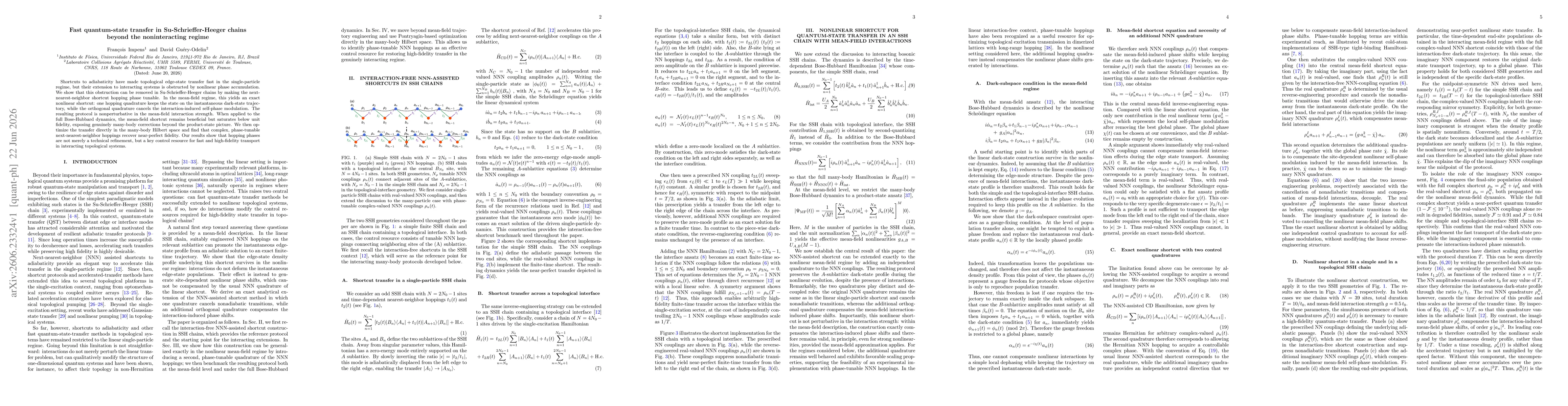 Thumbnail for Fast quantum-state transfer in Su-Schrieffer-Heeger chains beyond the noninteracting regime