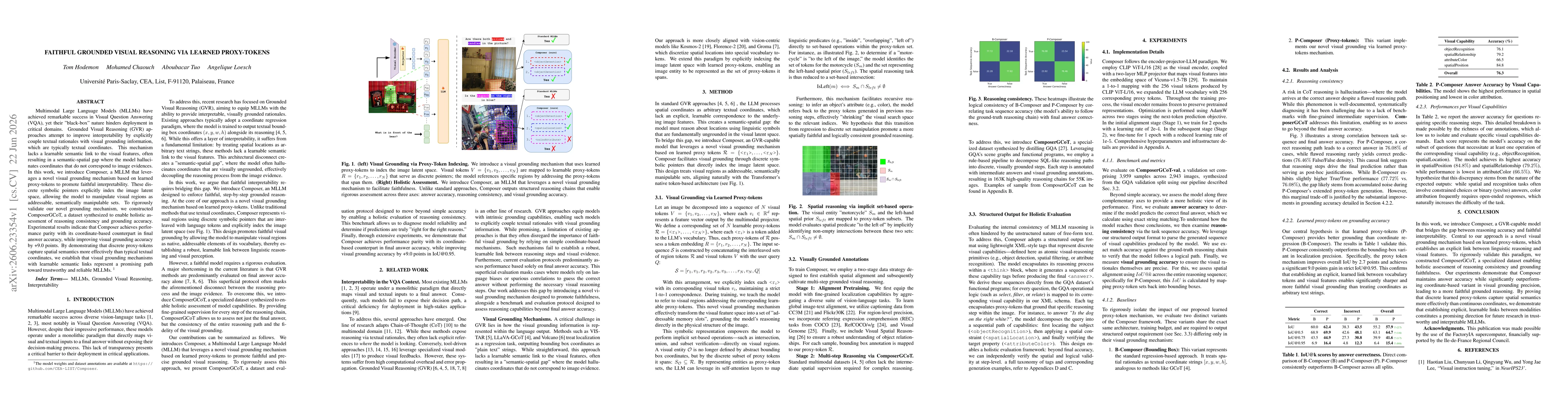 Thumbnail for Faithful Grounded Visual Reasoning via Learned Proxy-Tokens