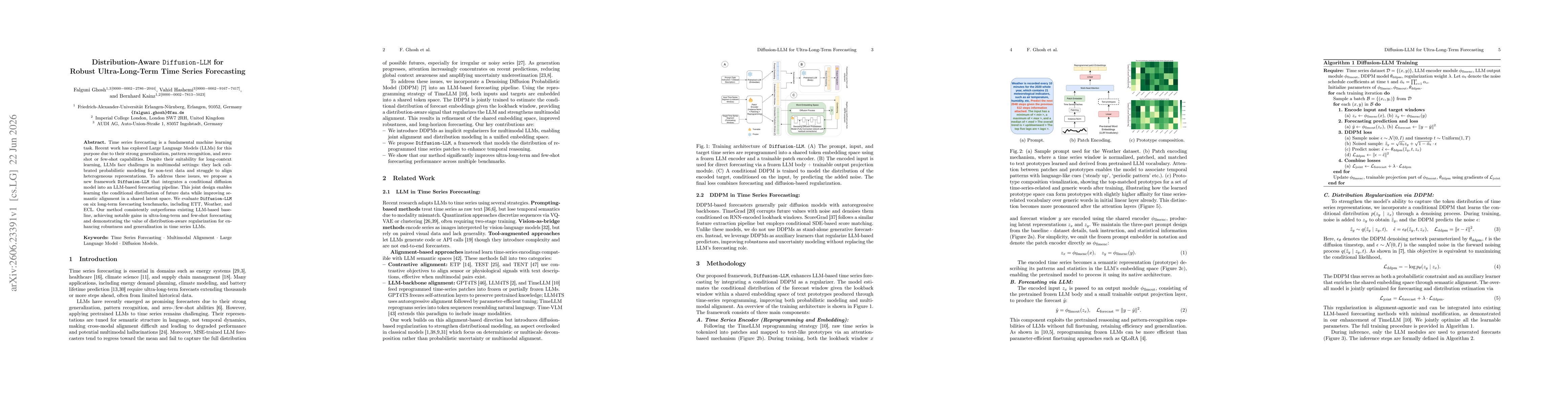 Thumbnail for Distribution-Aware Diffusion-LLM for Robust Ultra-Long-Term Time Series Forecasting