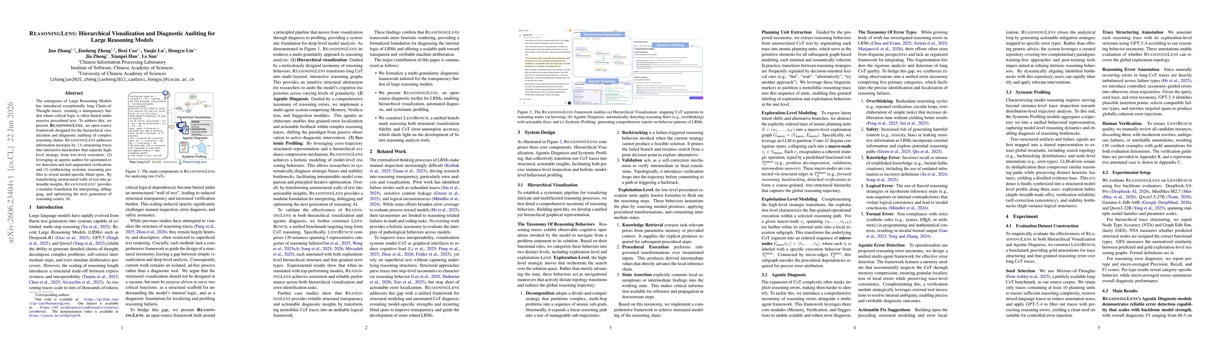 Thumbnail for ReasoningLens: Hierarchical Visualization and Diagnostic Auditing for Large Reasoning Models