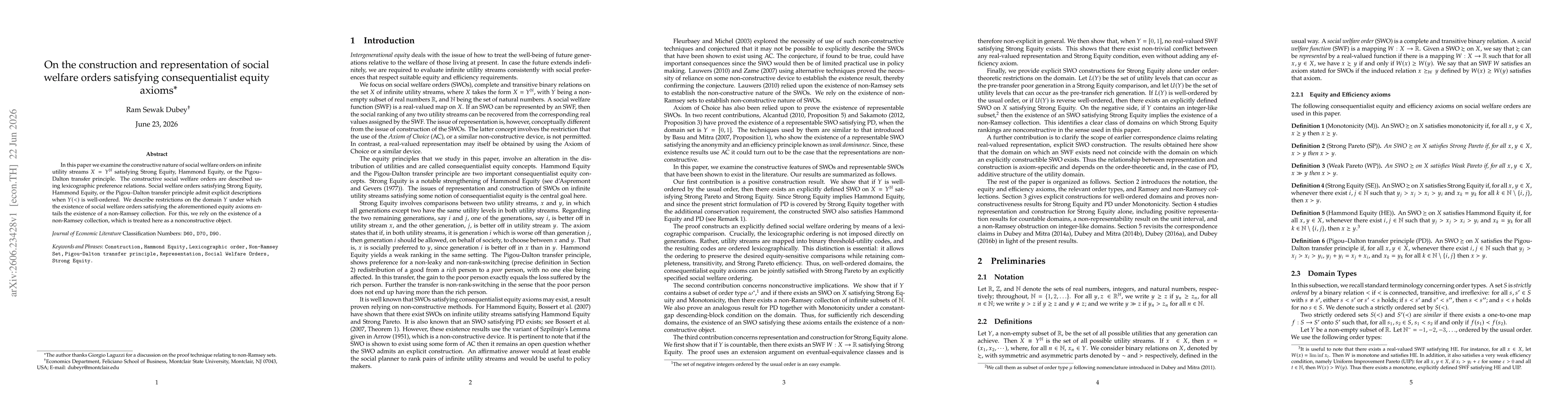 Thumbnail for On the construction and representation of social welfare orders satisfying consequentialist equity axioms
