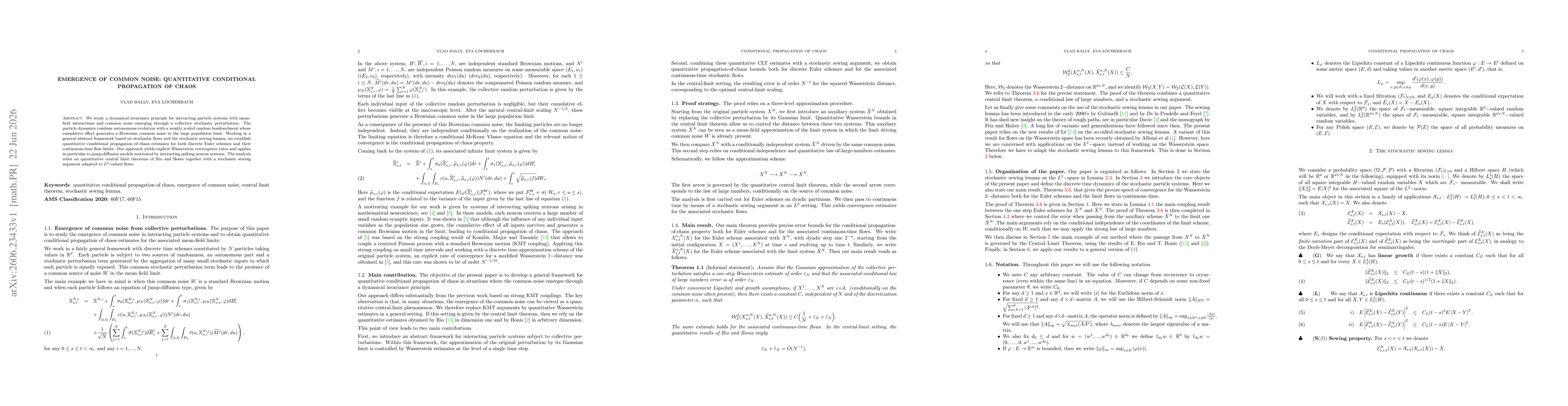 Thumbnail for Emergence of Common Noise: Quantitative Conditional Propagation of Chaos