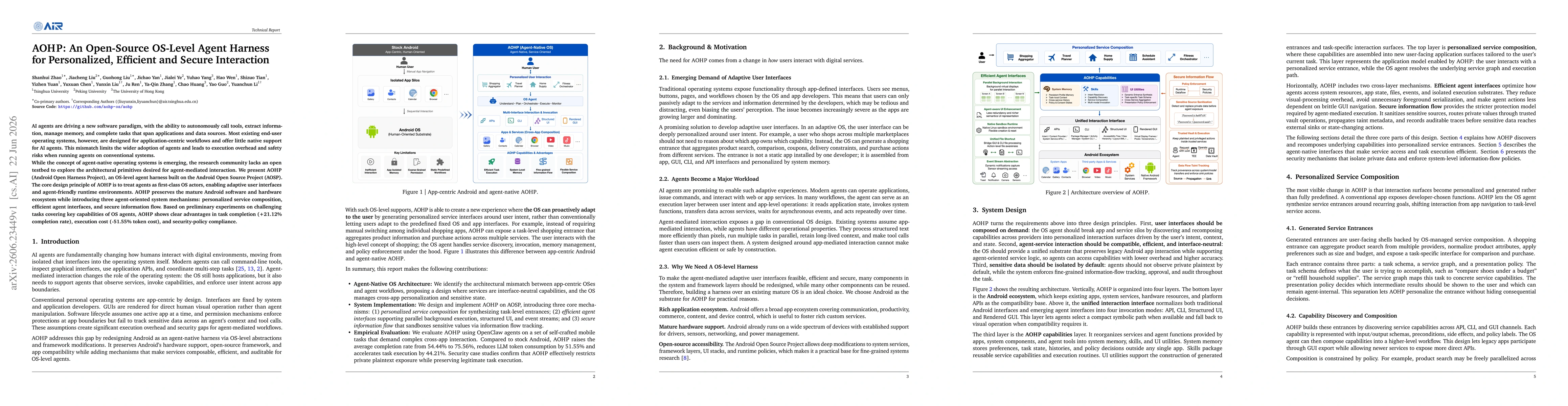 Thumbnail for AOHP: An Open-Source OS-Level Agent Harness for Personalized, Efficient and Secure Interaction