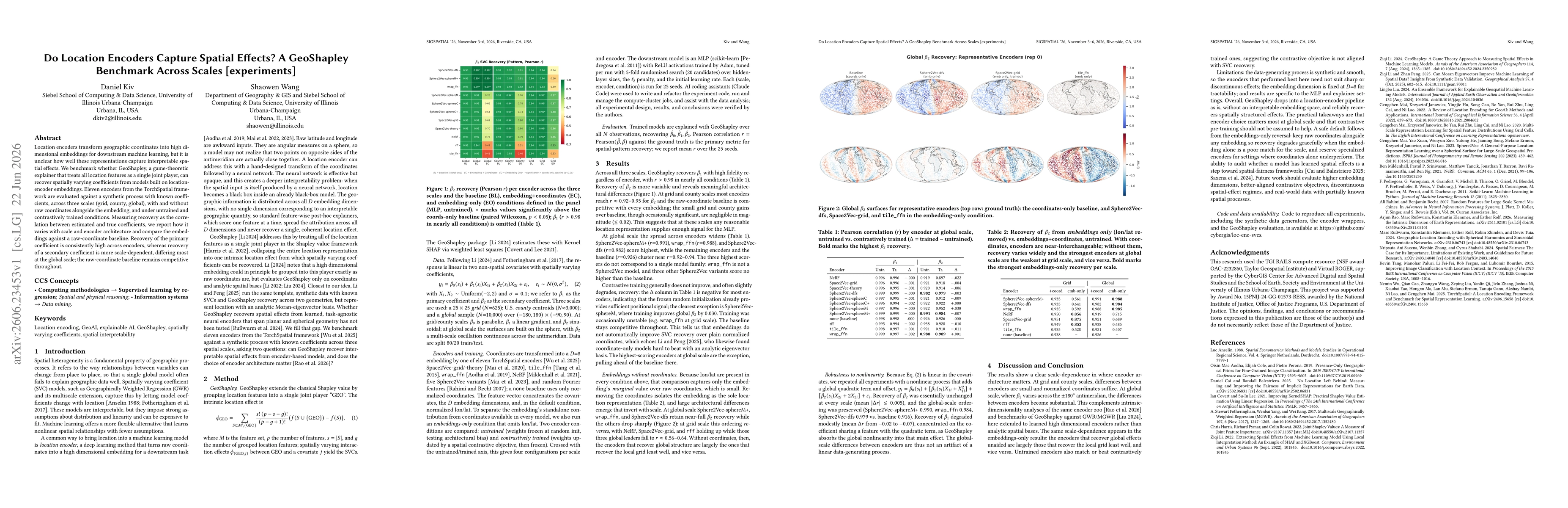 Thumbnail for Do Location Encoders Capture Spatial Effects? A GeoShapley Benchmark Across Scales