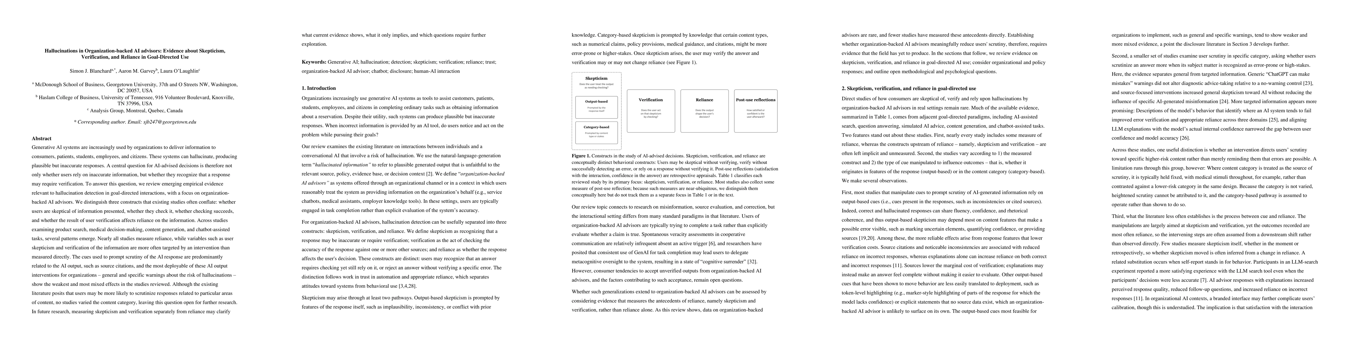 Thumbnail for Hallucinations in Organization-backed AI advisors: Evidence about Skepticism, Verification, and Reliance in Goal-Directed Use