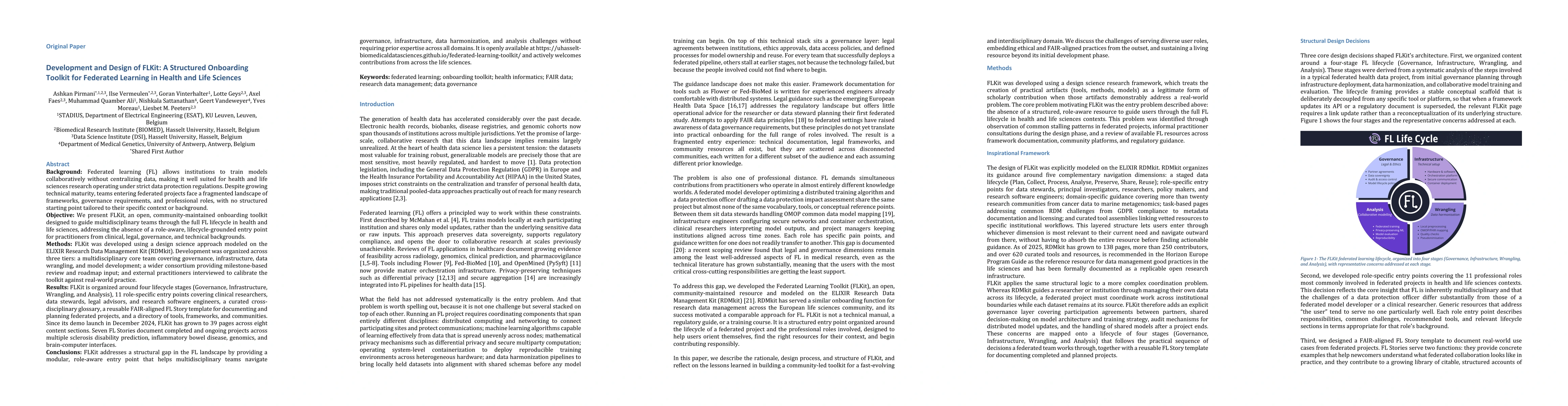 Thumbnail for Development and Design of FLKit: A Structured Onboarding Toolkit for Federated Learning in Health and Life Sciences