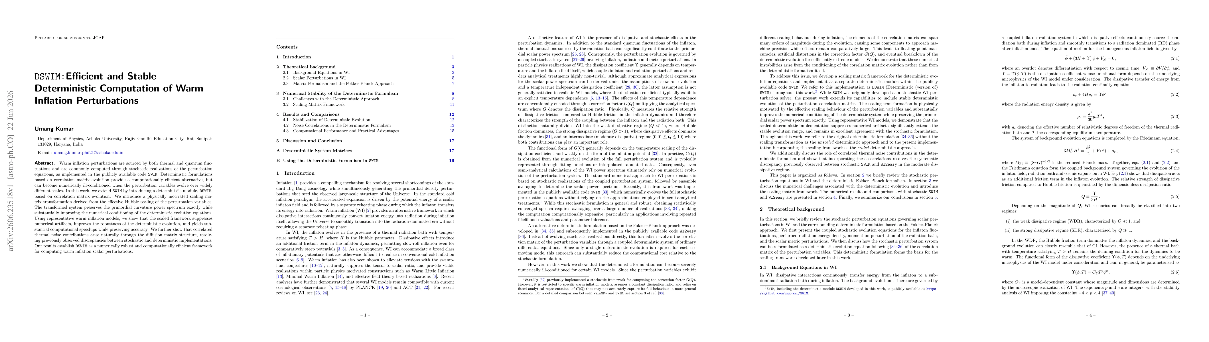 Thumbnail for DSWIM:Efficient and Stable Deterministic Computation of Warm Inflation Perturbations