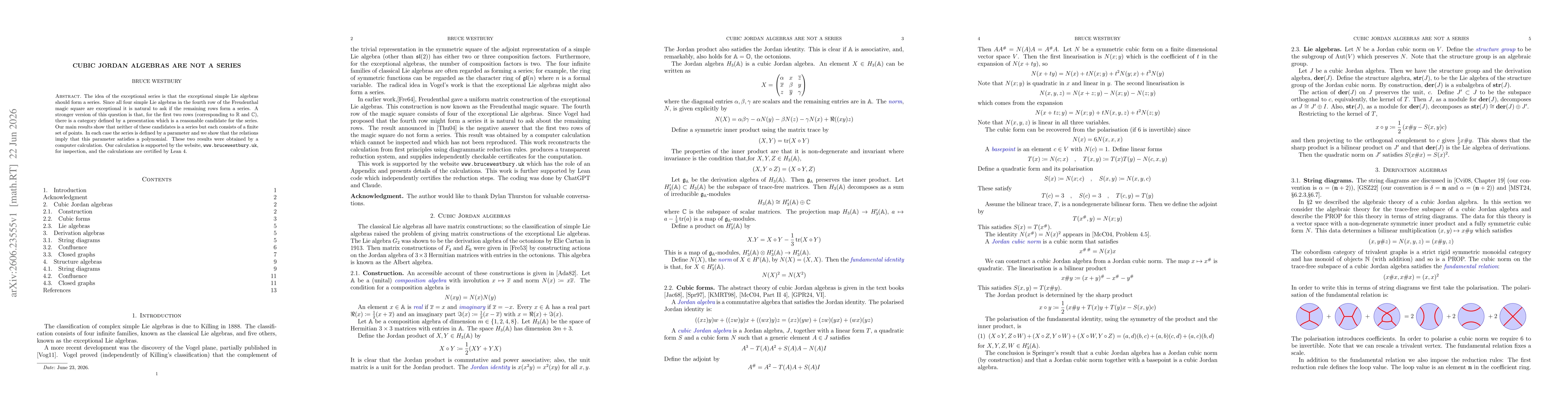 Thumbnail for Cubic Jordan algebras are not a series