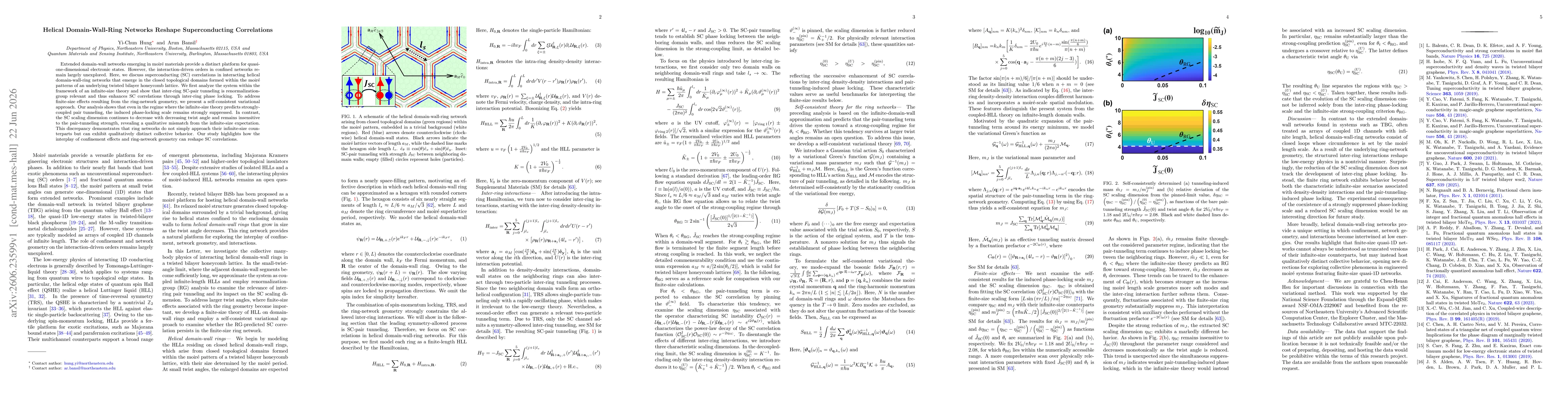 Thumbnail for Helical Domain-Wall-Ring Networks Reshape Superconducting Correlations