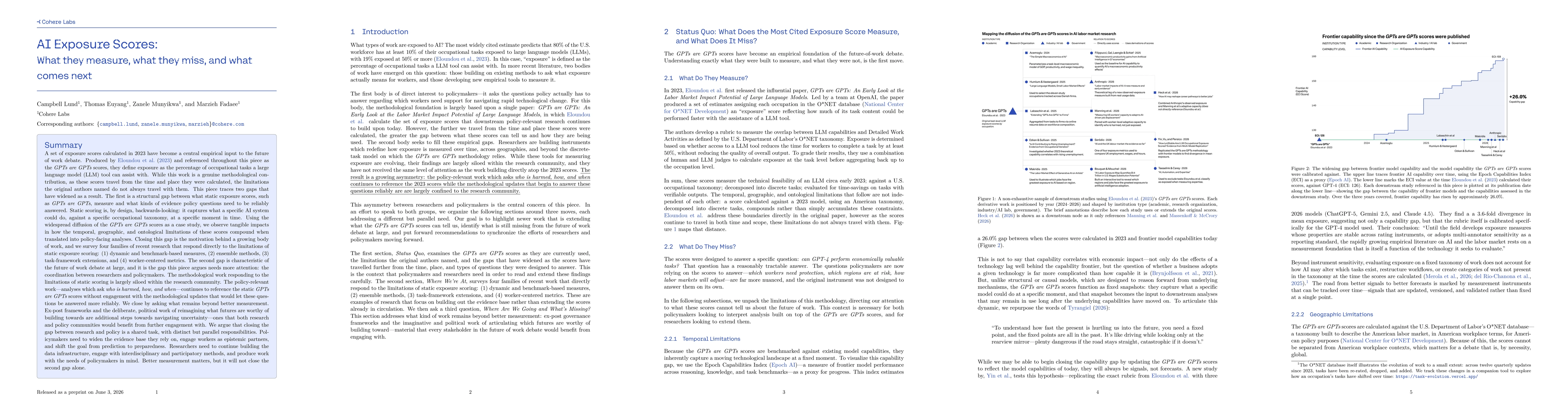 Thumbnail for AI Exposure Scores: what they measure, what they miss, and what comes next