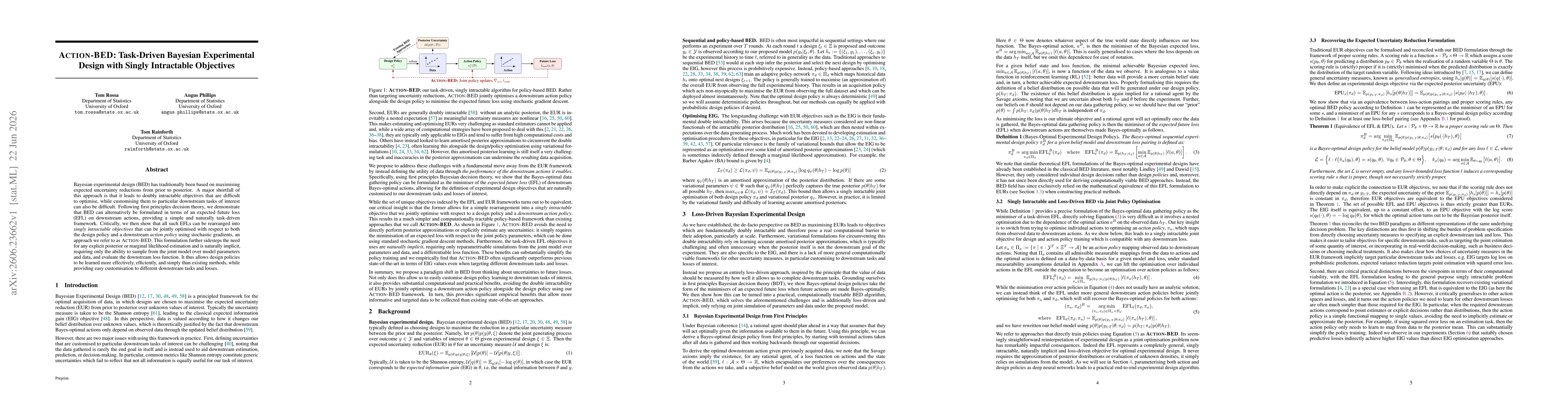 Thumbnail for Action-BED: Task-Driven Bayesian Experimental Design with Singly Intractable Objectives
