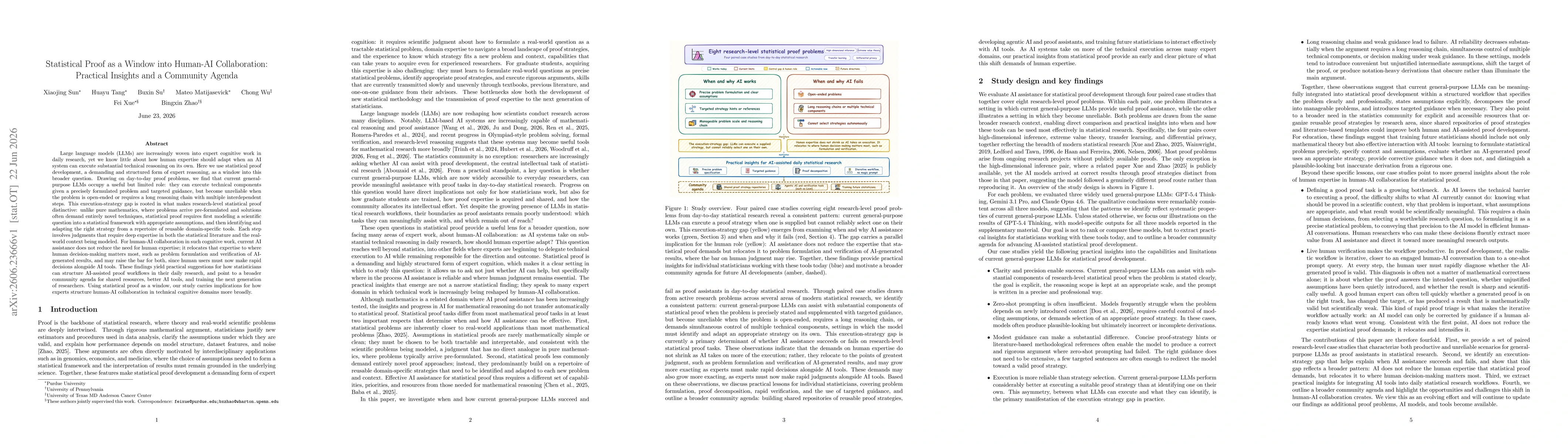 Thumbnail for Statistical Proof as a Window into Human-AI Collaboration: Practical Insights and a Community Agenda
