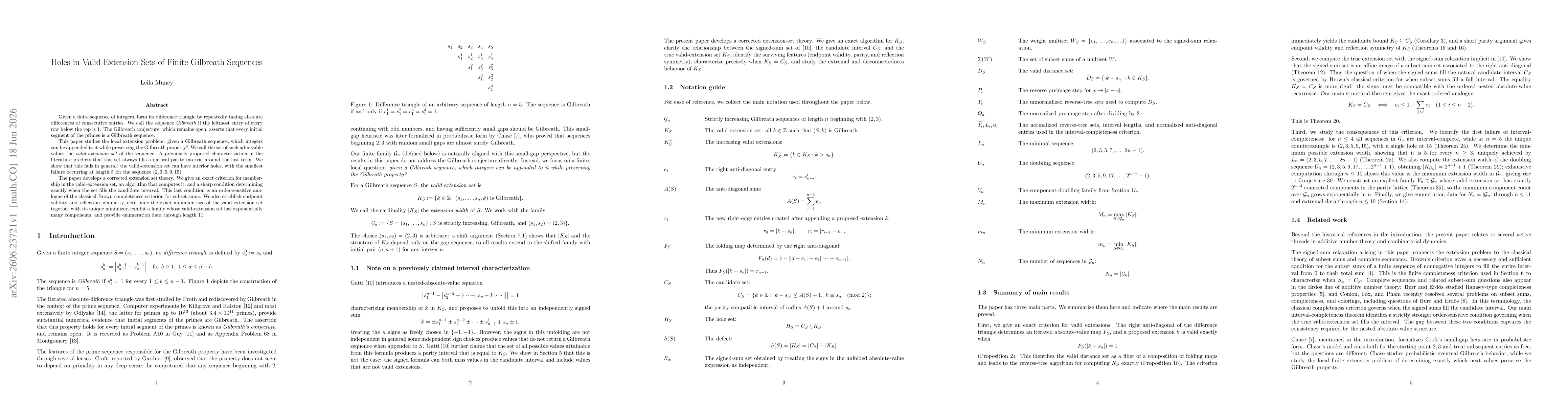 Thumbnail for Holes in Valid-Extension Sets of Finite Gilbreath Sequences