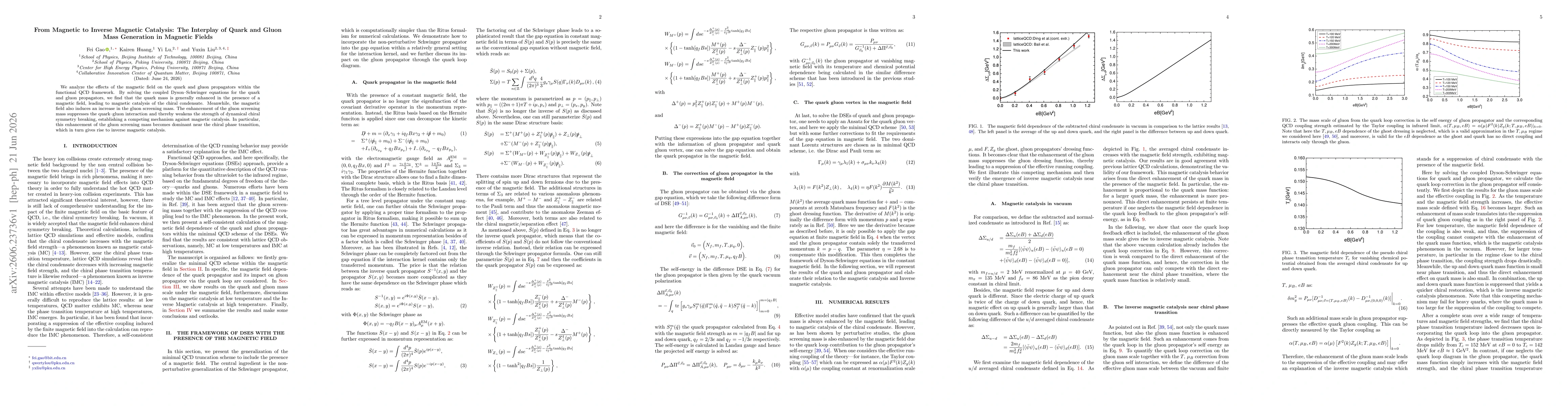 Thumbnail for From Magnetic to Inverse Magnetic Catalysis: The Interplay of Quark and Gluon Mass Generation in Magnetic Fields