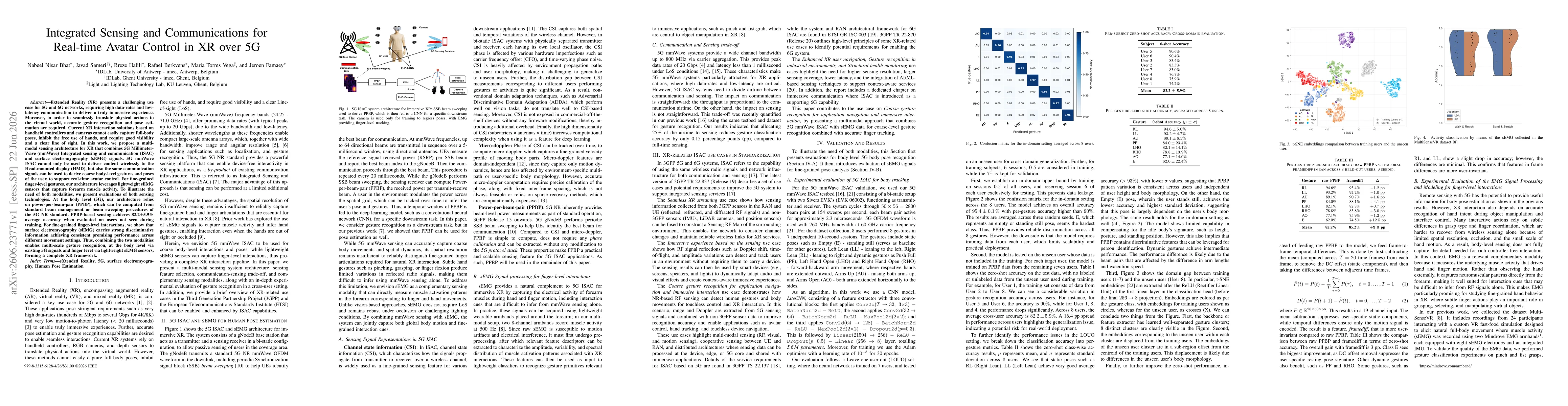 Thumbnail for Integrated Sensing and Communications for Real-time Avatar Control in XR over 5G