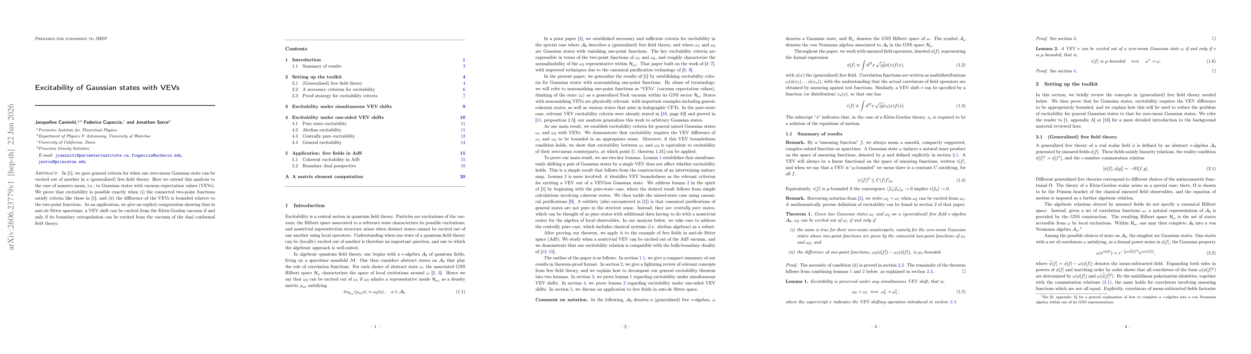 Thumbnail for Excitability of Gaussian states with VEVs