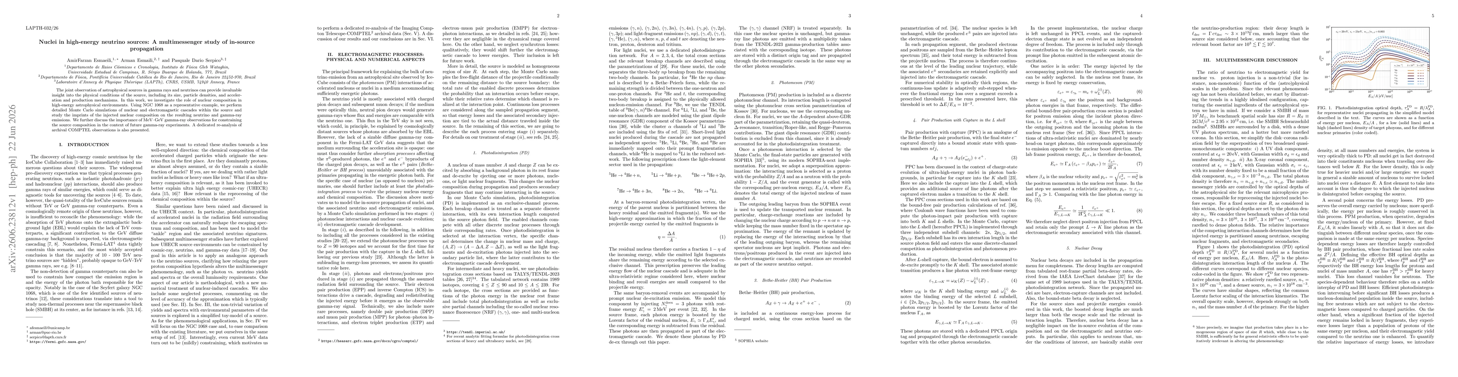 Thumbnail for Nuclei in high-energy neutrino sources: A multimessenger study of in-source propagation