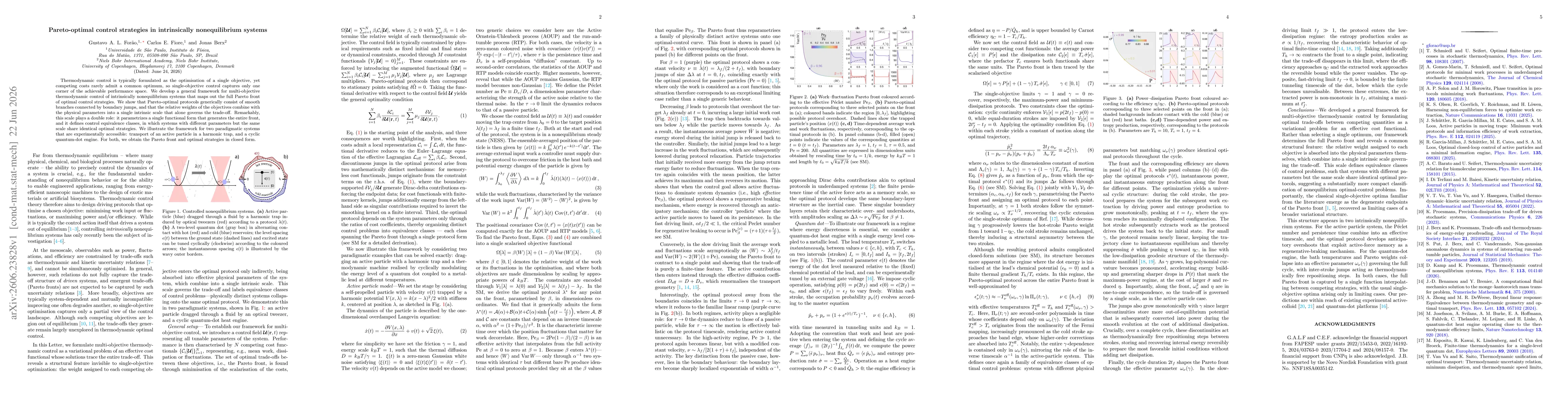 Thumbnail for Pareto-optimal control strategies in intrinsically nonequilibrium systems