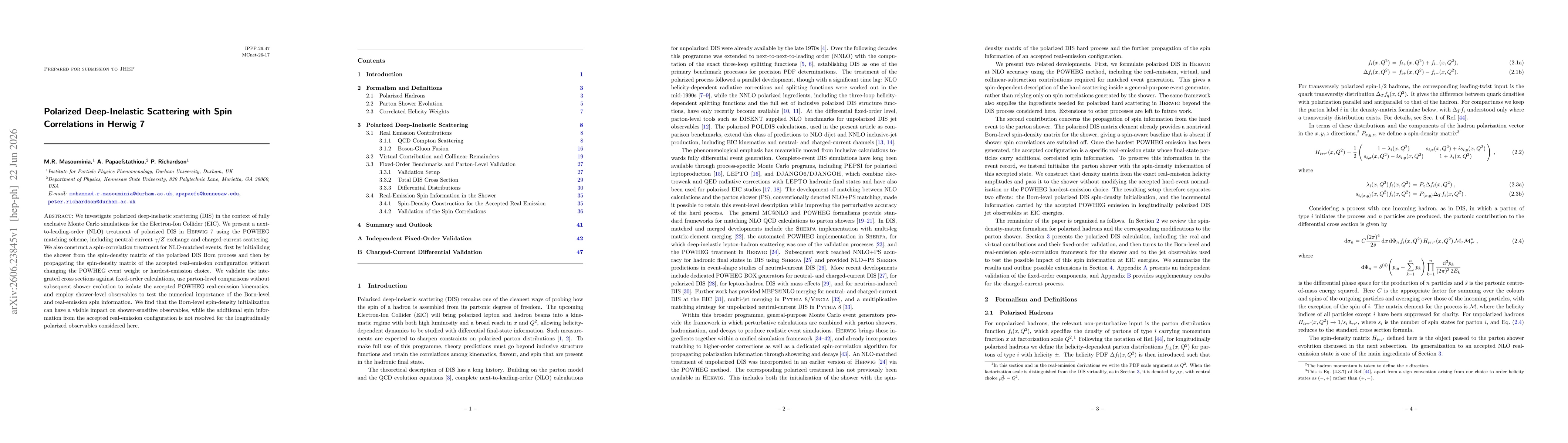 Thumbnail for Polarized Deep-Inelastic Scattering with Spin Correlations in Herwig 7