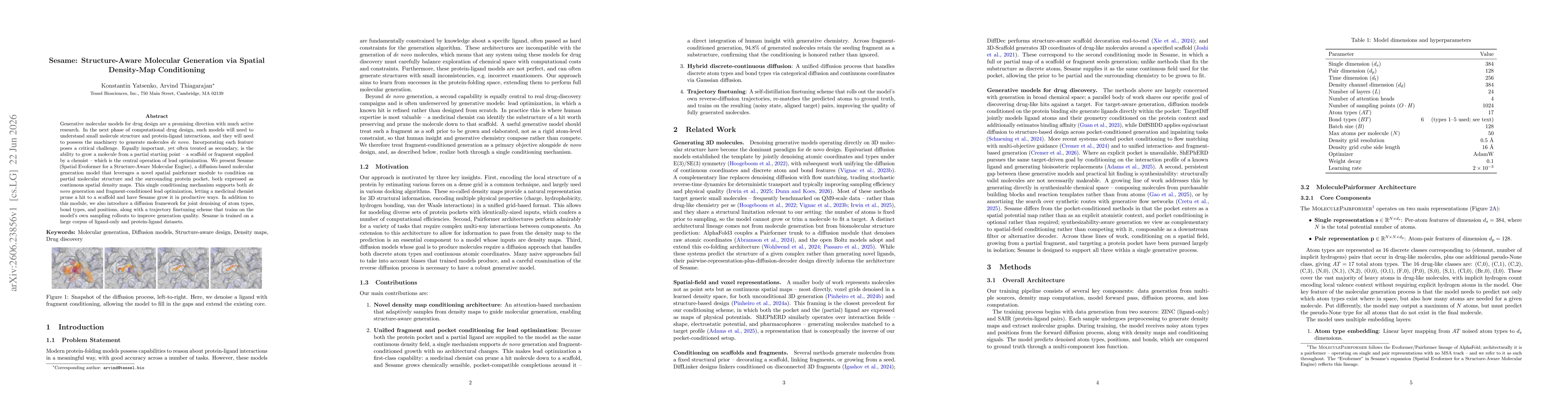 Thumbnail for Sesame: Structure-Aware Molecular Generation via Spatial Density-Map Conditioning
