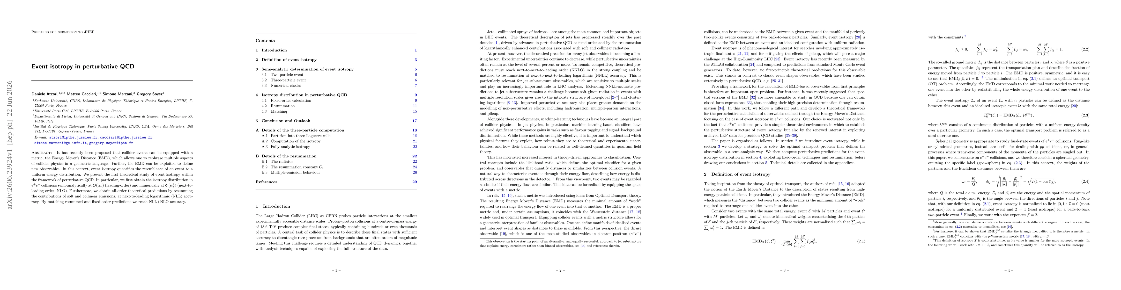 Thumbnail for Event isotropy in perturbative QCD