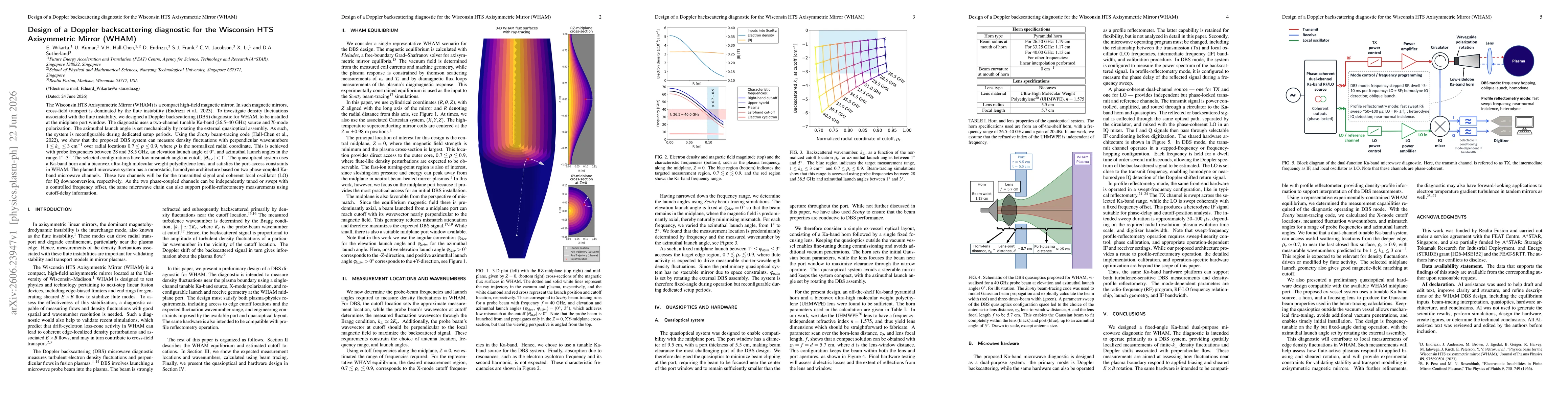 Thumbnail for Design of a Doppler backscattering diagnostic for the Wisconsin HTS Axisymmetric Mirror (WHAM)