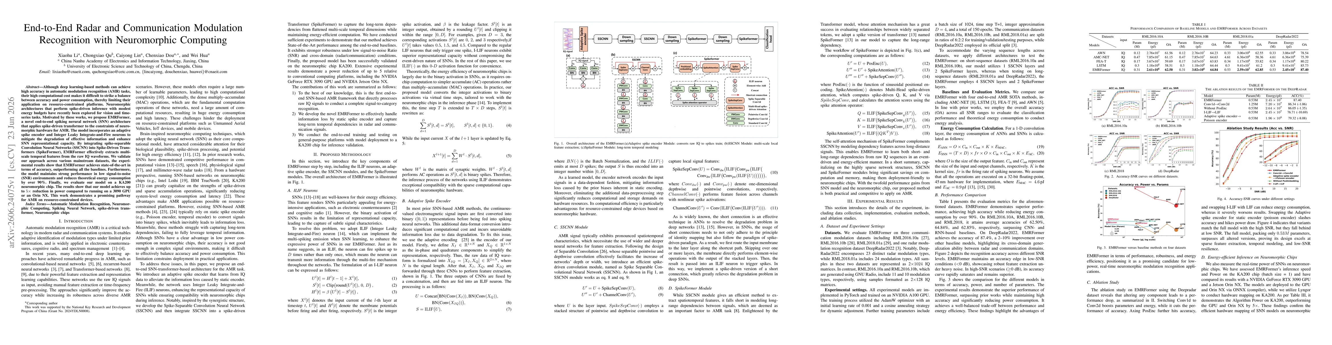 Thumbnail for End-to-End Radar and Communication Modulation Recognition with Neuromorphic Computing