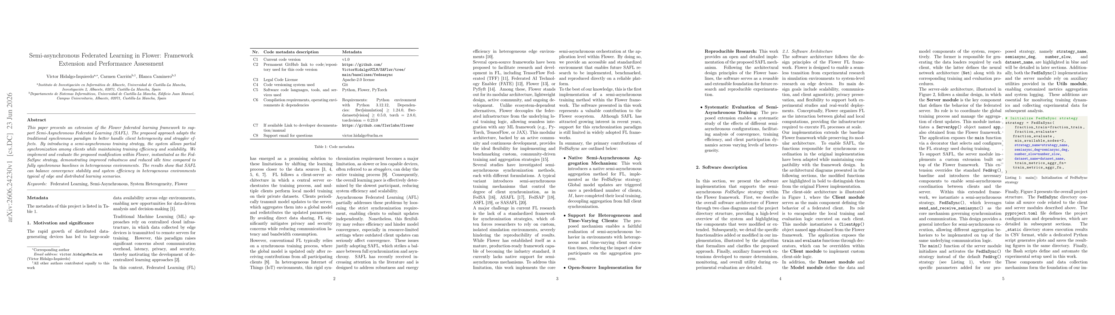 Thumbnail for Semi-asynchronous Federated Learning in Flower: Framework Extension and Performance Assessment