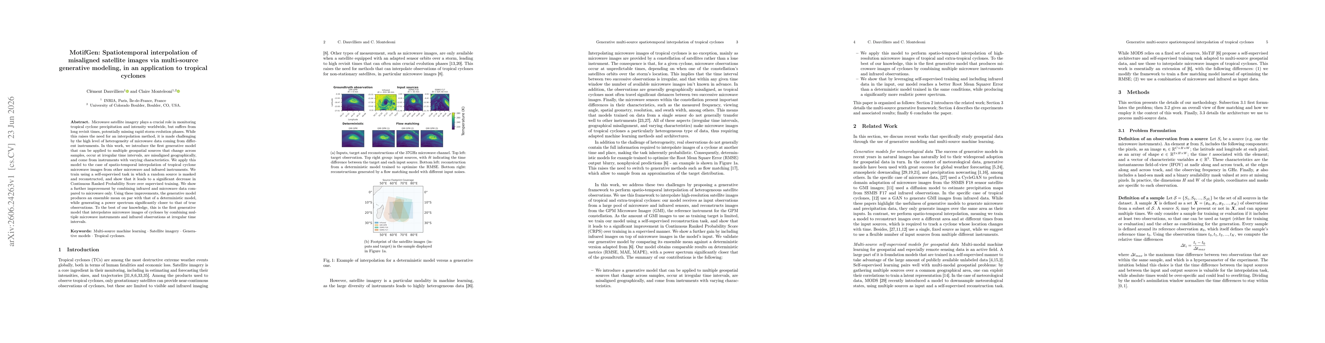 Thumbnail for MotifGen: Spatiotemporal interpolation of misaligned satellite images via multi-source generative modeling, in an application to tropical cyclones