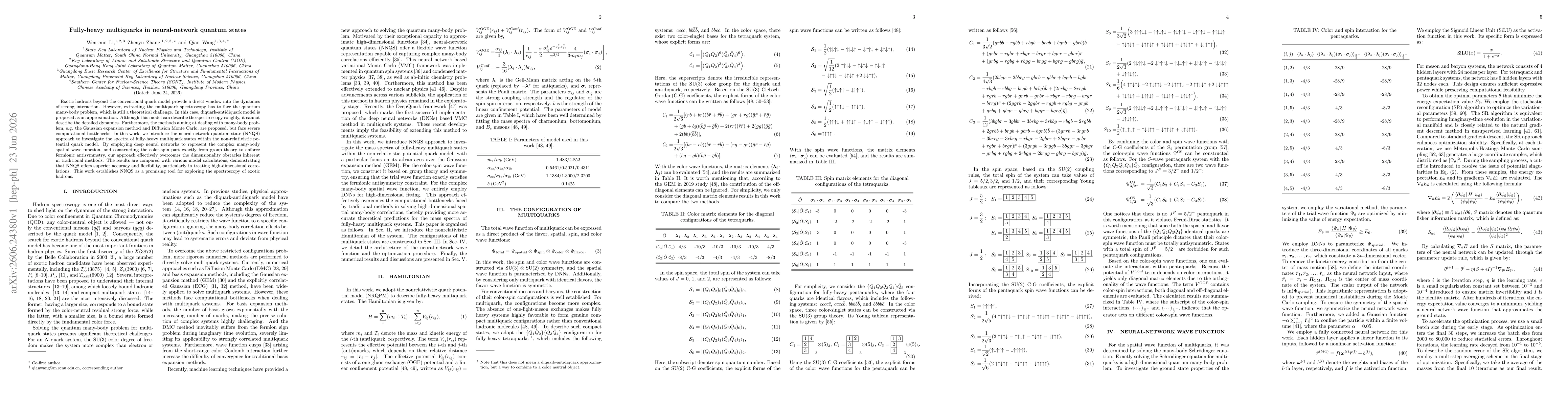 Thumbnail for Fully-heavy multiquarks in neural-network quantum states