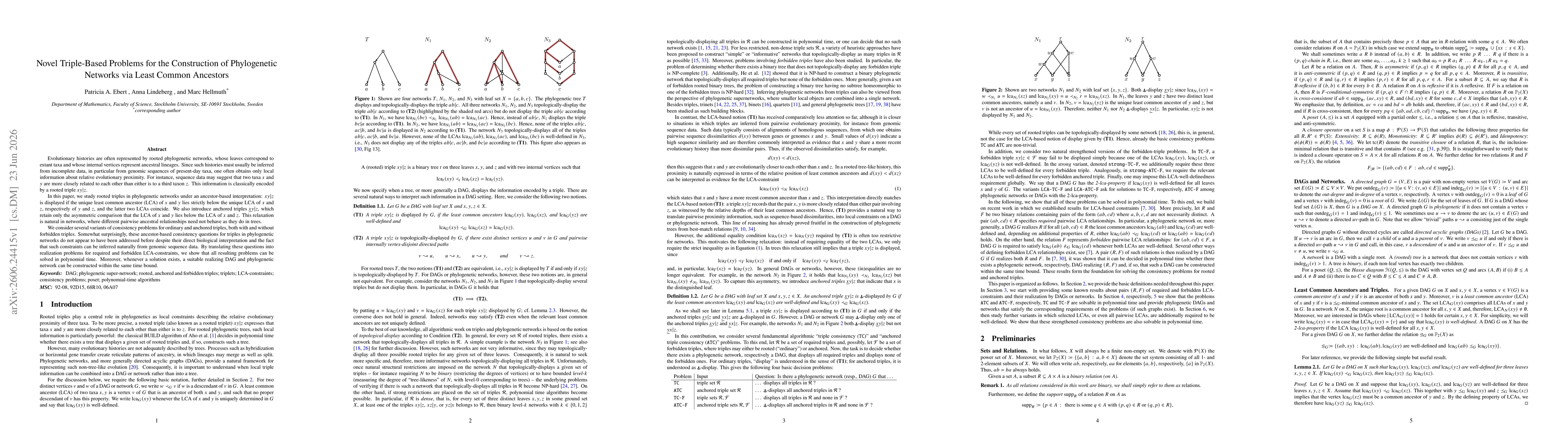 Thumbnail for Novel Triple-Based Problems for the Construction of Phylogenetic Networks via Least Common Ancestors
