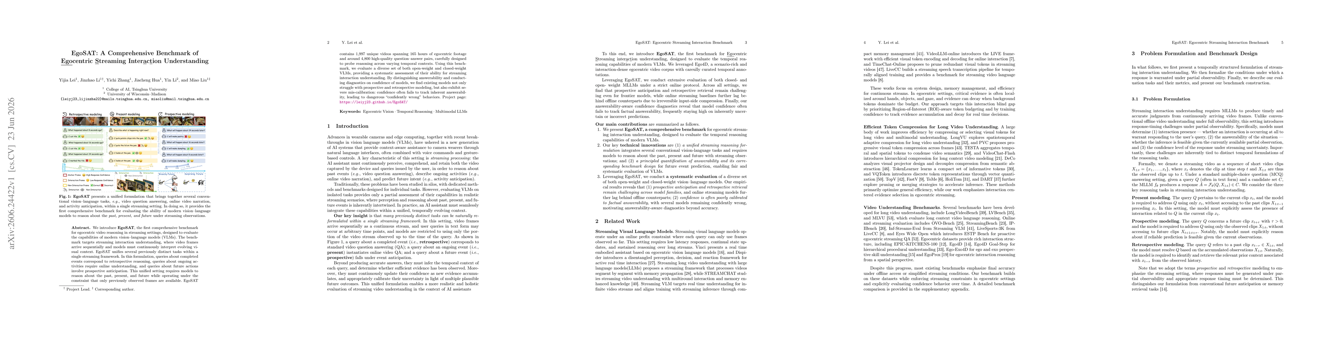 Thumbnail for EgoSAT: A Comprehensive Benchmark of Egocentric Streaming Interaction Understanding