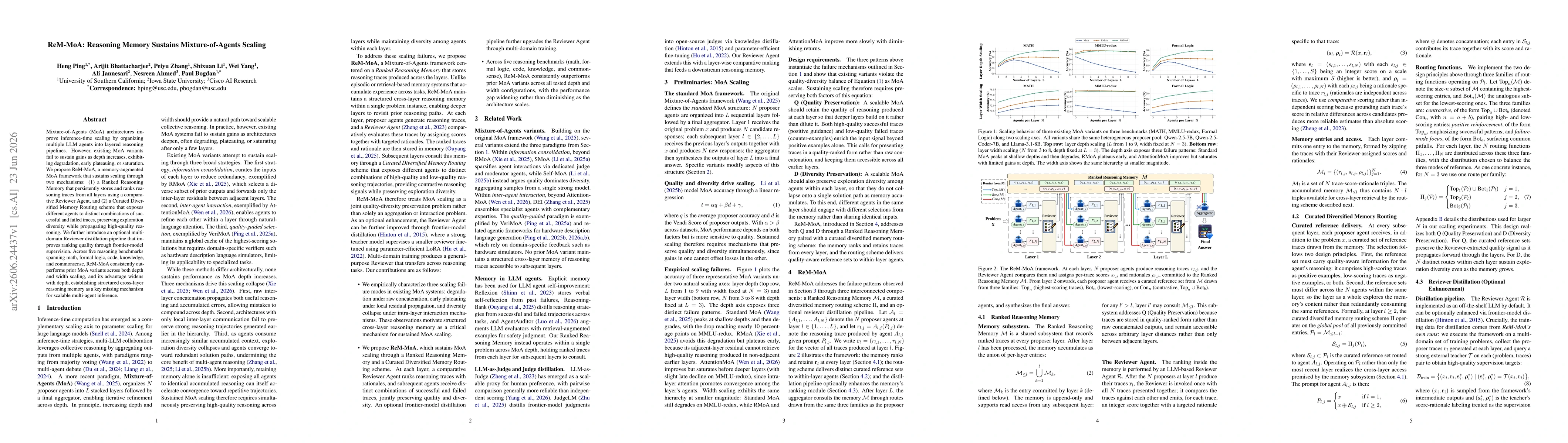 Thumbnail for ReM-MoA: Reasoning Memory Sustains Mixture-of-Agents Scaling