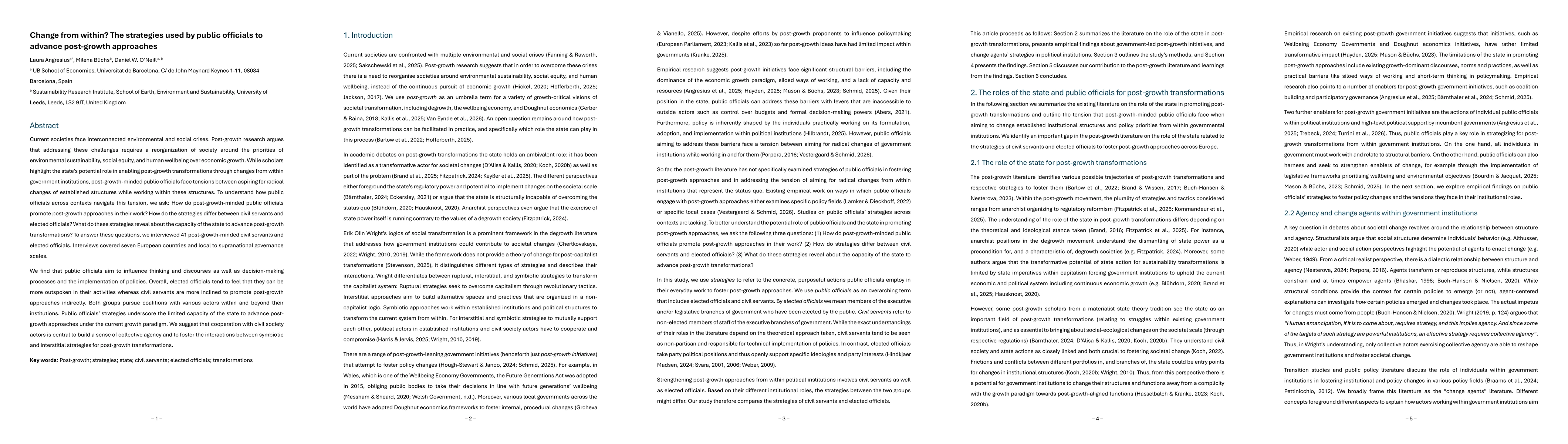 Thumbnail for Change from within? The strategies used by public officials to advance post-growth approaches