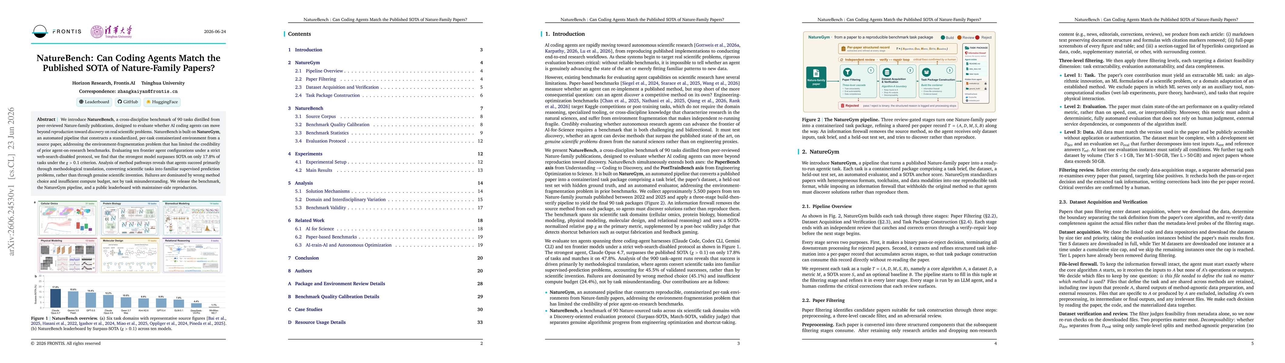 Thumbnail for NatureBench: Can Coding Agents Match the Published SOTA of Nature-Family Papers?
