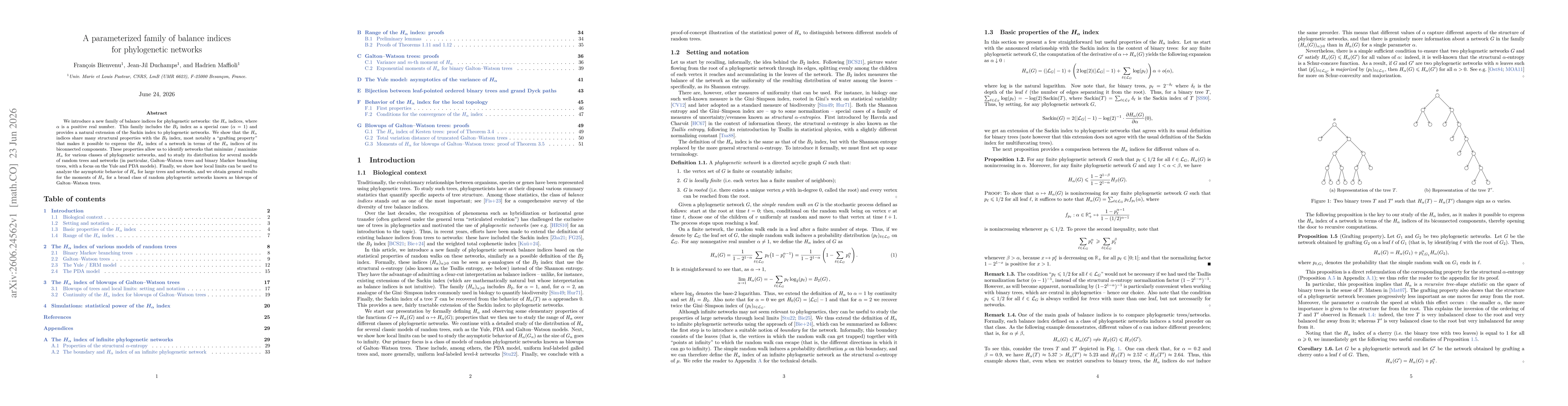 Thumbnail for A parameterized family of balance indices for phylogenetic networks