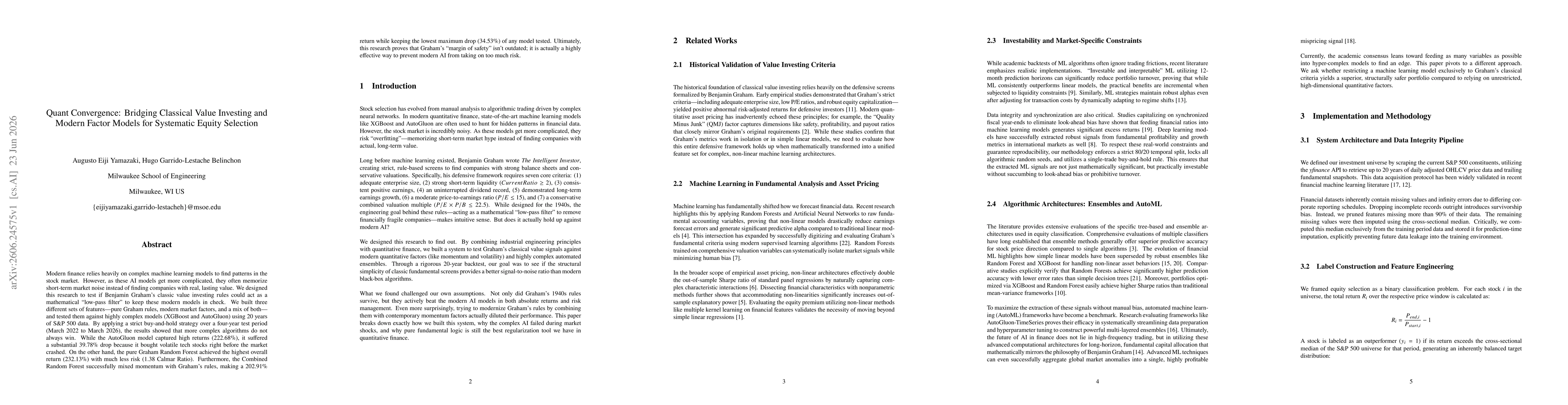 Thumbnail for Quant Convergence: Bridging Classical Value Investing and Modern Factor Models for Systematic Equity Selection