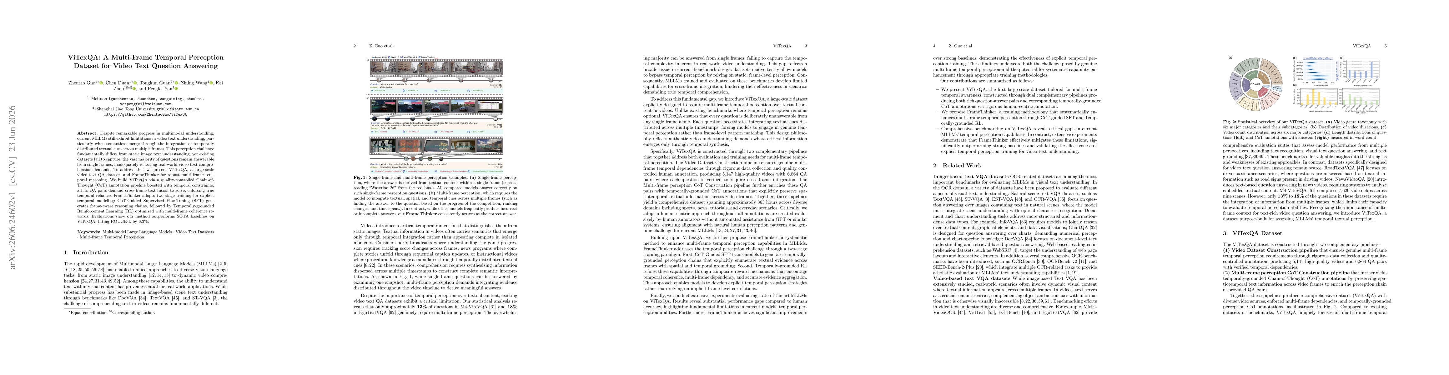 Thumbnail for ViTexQA: A Multi-Frame Temporal Perception Dataset for Video Text Question Answering