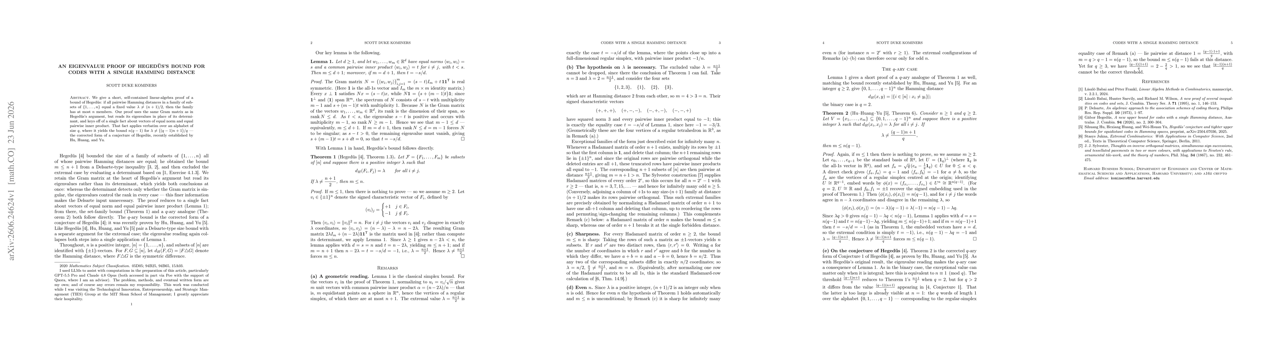 Thumbnail for An eigenvalue proof of Hegedüs's bound for codes with a single Hamming distance