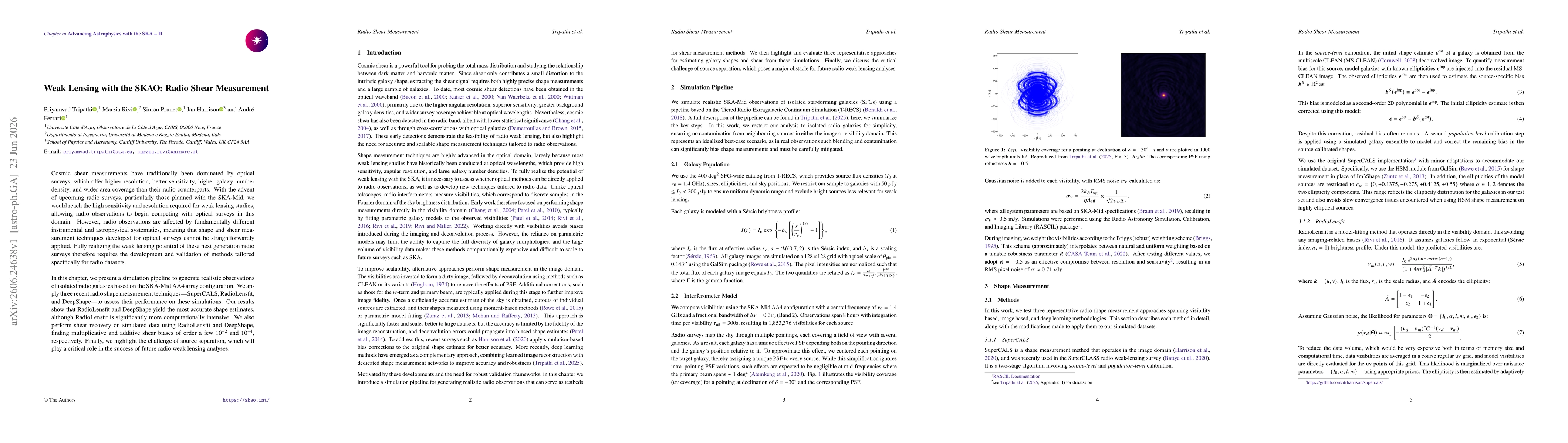 Thumbnail for Weak Lensing with the SKAO: Radio Shear Measurement