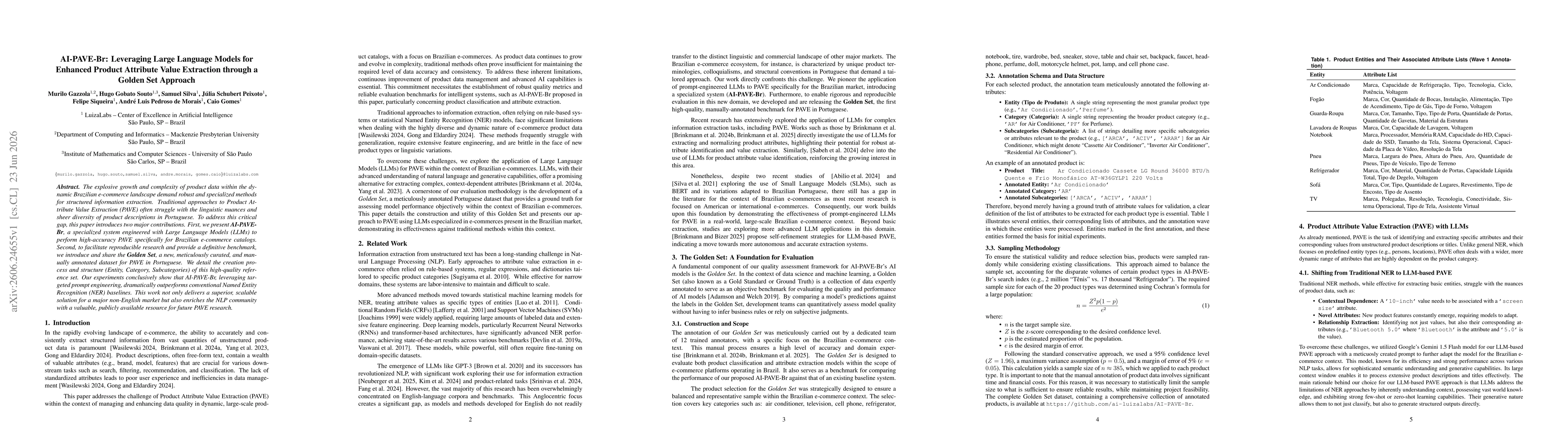 Thumbnail for AI-PAVE-Br: Leveraging Large Language Models for Enhanced Product Attribute Value Extraction through a Golden Set Approach