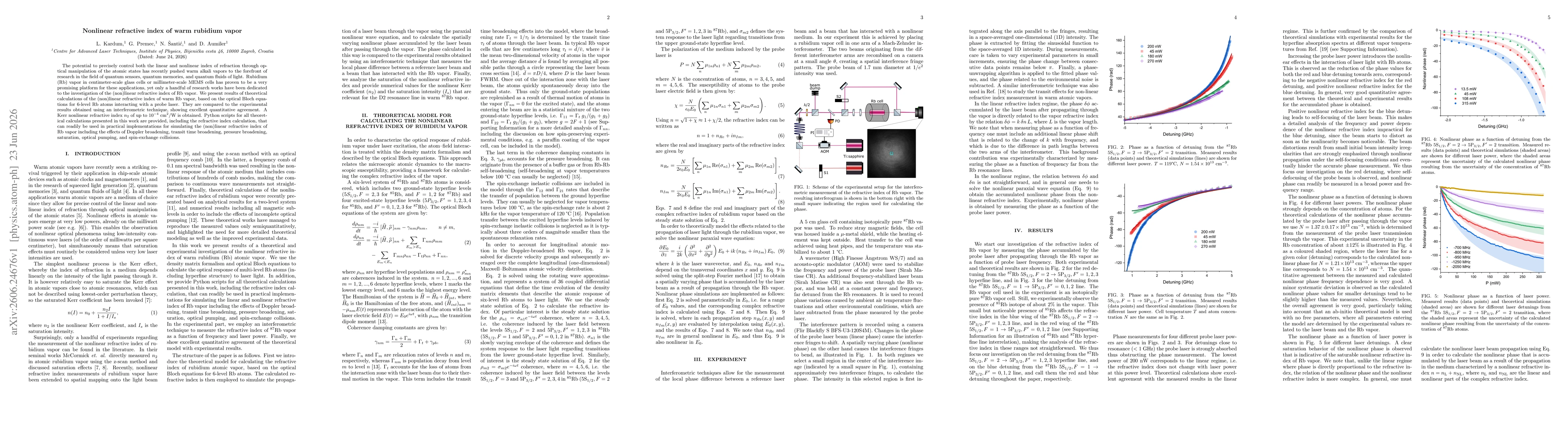 Thumbnail for Nonlinear refractive index of warm rubidium vapor