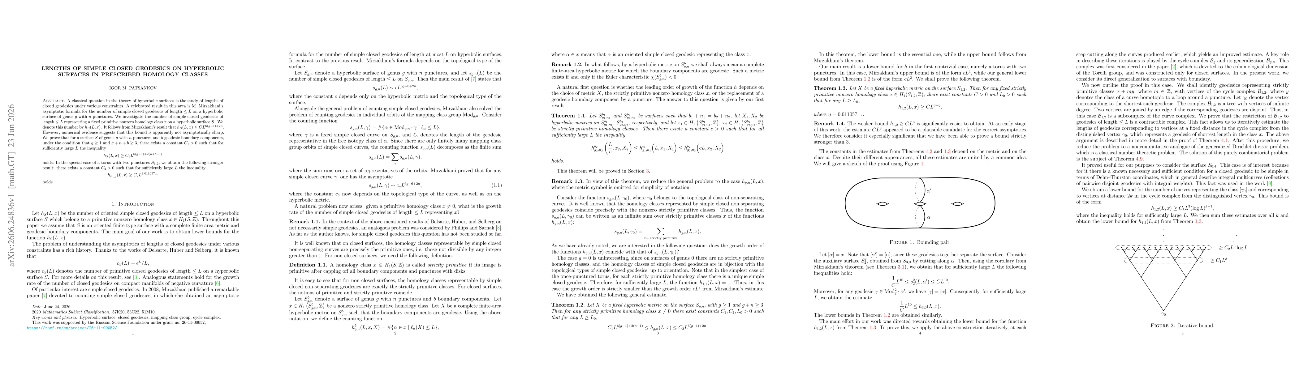 Thumbnail for Lengths of simple closed geodesics on hyperbolic surfaces in prescribed homology classes