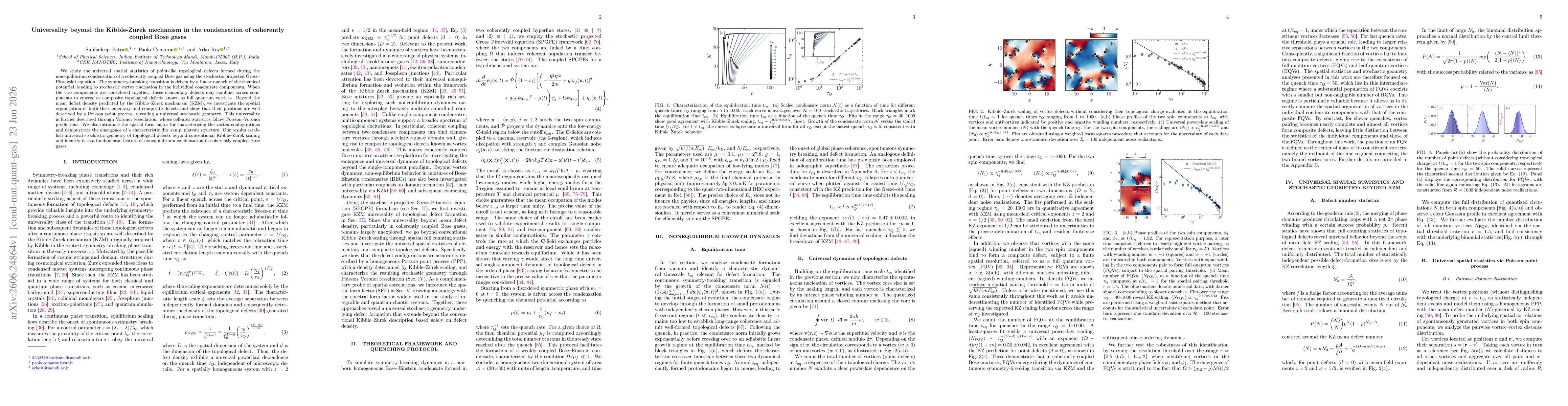 Thumbnail for Universality beyond the Kibble-Zurek mechanism in the condensation of coherently coupled Bose gases