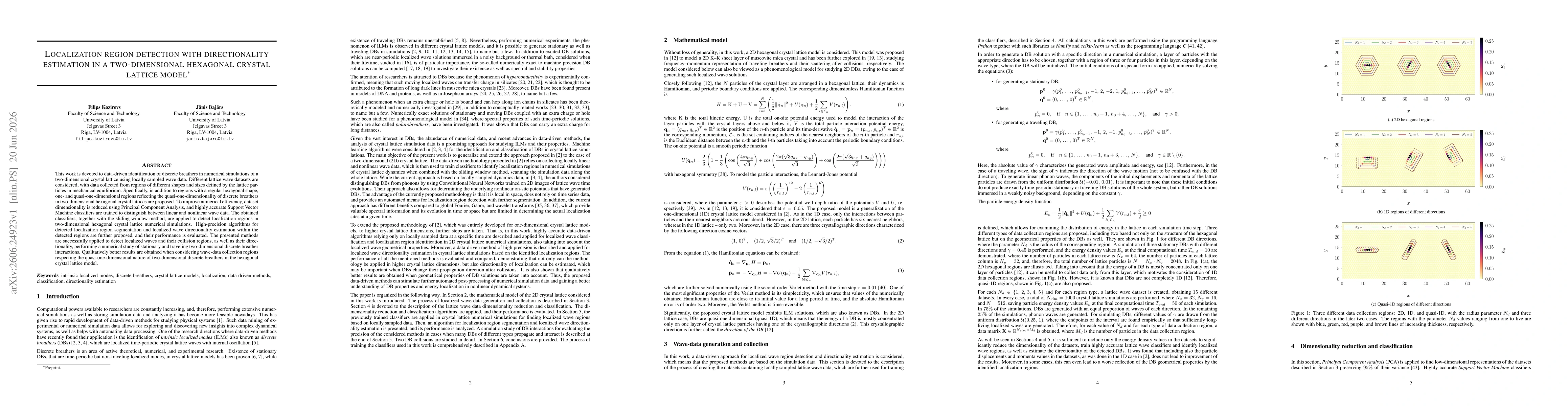 Thumbnail for Localization region detection with directionality estimation in a two-dimensional hexagonal crystal lattice model