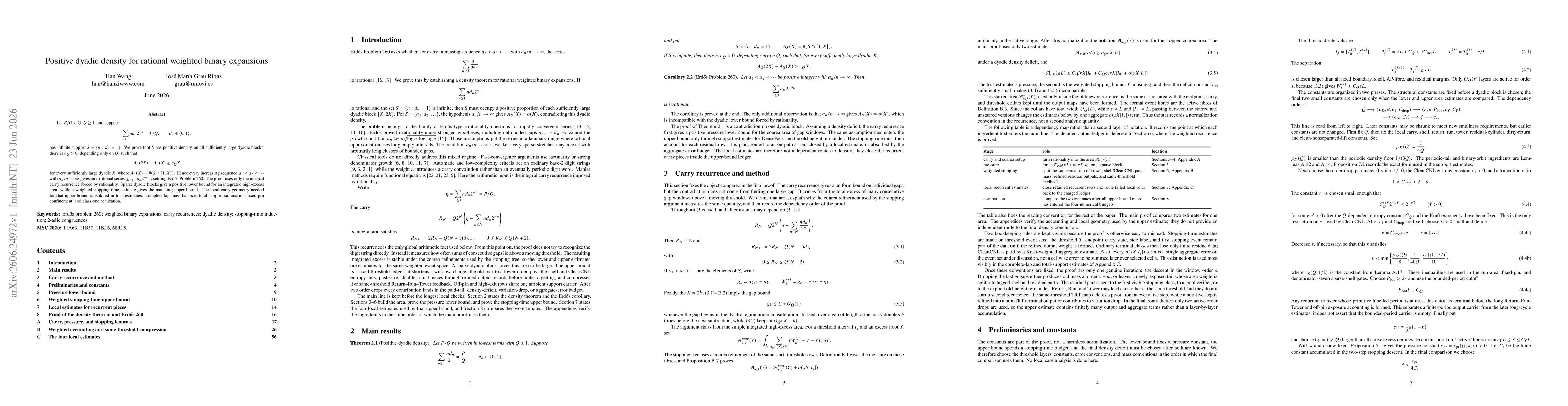 Thumbnail for Positive dyadic density for rational weighted binary expansions